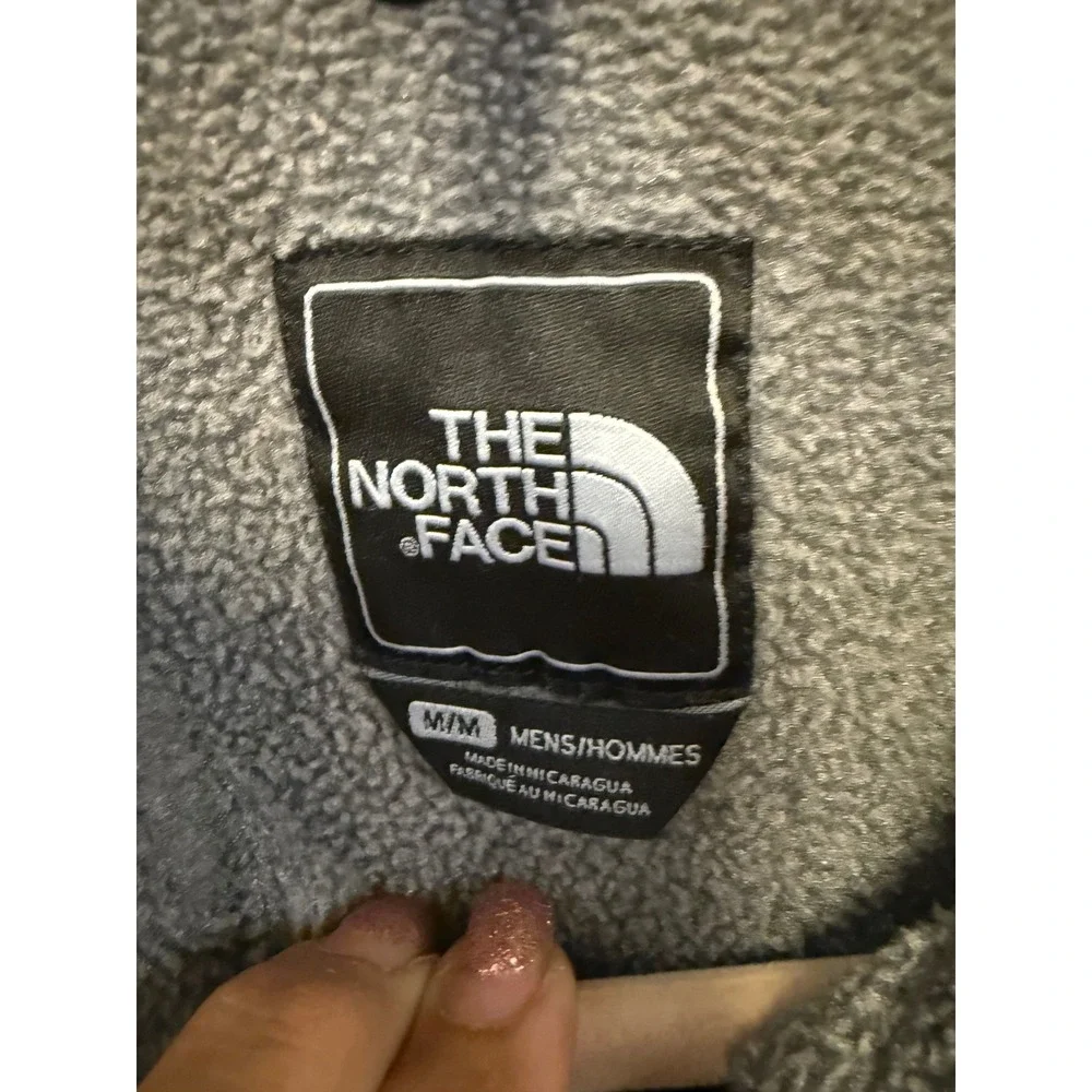 The North Face Denali Polartec Recycled Fleece Jacket Gray Black Men's M